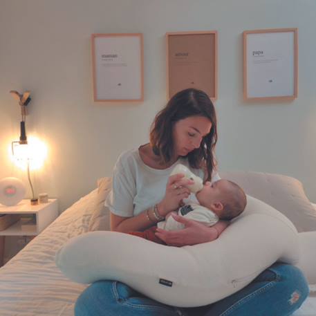 Coussin d'allaitement et de grossesse 3en1 multirelax Écru 4 - vertbaudet enfant 