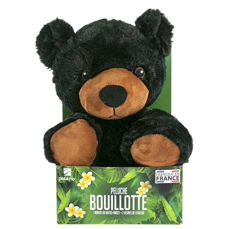 Peluche bouillotte ours noir Noir 4 - vertbaudet enfant 