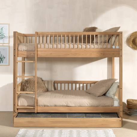 Tiroir pour lit superposé et lit cabane en chêne romane Bois naturel 4 - vertbaudet enfant 
