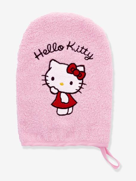 Coffret cadeau bébé cape de bain et gant de toilette Hello Kitty blanc 3 - vertbaudet enfant 