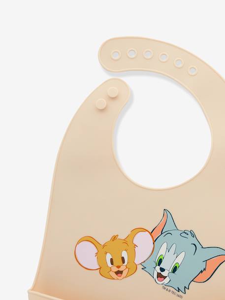 Bavoir bébé en silicone Tom et Jerry Looney Tunes beige 2 - vertbaudet enfant 