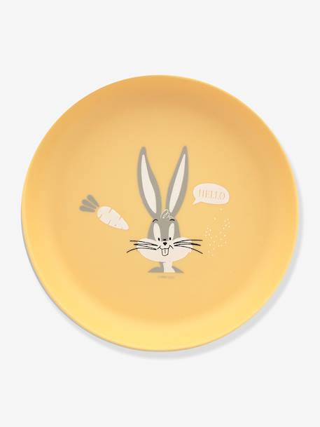 Assiette antidérapante en silicone Bugs Bunny Looney Tunes jaune 1 - vertbaudet enfant 