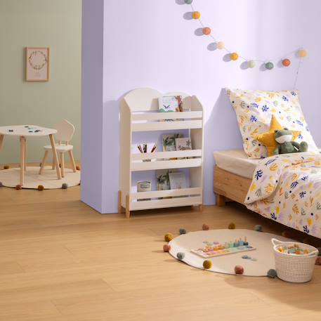 Bibliothèque - douceur Beige+Blanc+Rose 8 - vertbaudet enfant 