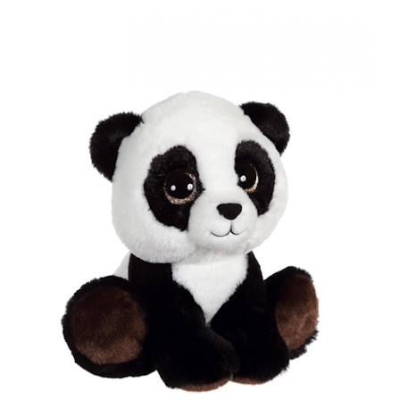 Peluche - peluche puppy eyes pets nature panda - 22 cm Noir 6 - vertbaudet enfant 