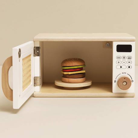 Four à micro-ondes en bois Blanc 2 - vertbaudet enfant 