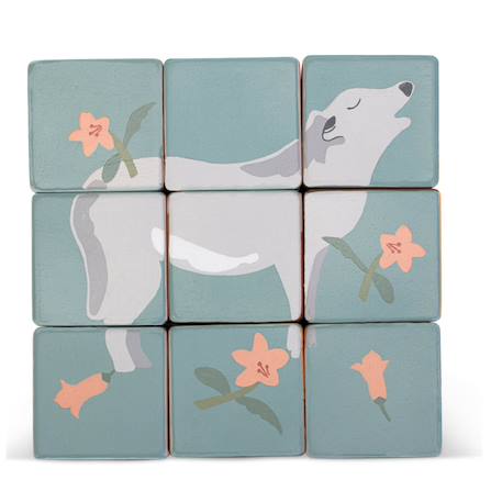 Chariot avec puzzle de cubes animaux Beige 3 - vertbaudet enfant 