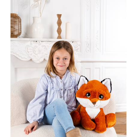 Peluche - peluche puppy eyes pets - renard orange et blanc - 40 cm Orange 4 - vertbaudet enfant 