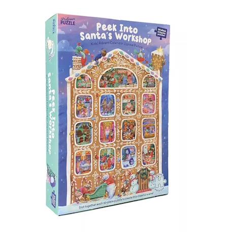 24 puzzles de 20 pièces - Calendrier de l'avent l'atelier du père noël Vert 1 - vertbaudet enfant 