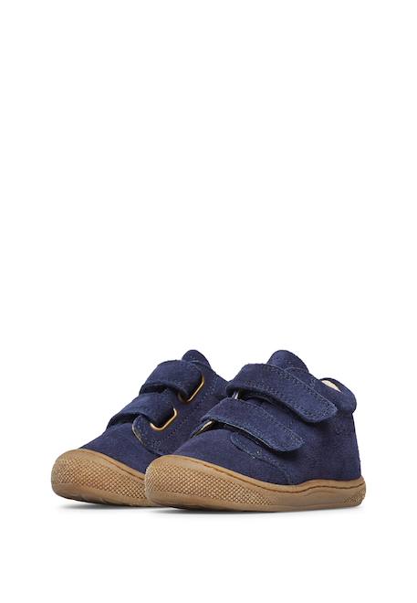 Chaussures premiers pas en suède cocoon wide vl Marine-+Marron- 5 - vertbaudet enfant 
