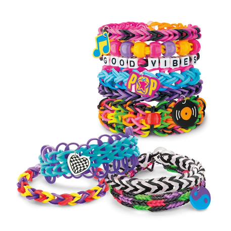 Kit de bracelet élastiques à tisser rock 'n' roll Multicolore 3 - vertbaudet enfant 