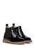 Boots en cuir verni avec fermeture éclair arthur Bordeaux-+Noir-+Noir ivoire- 12 - vertbaudet enfant 