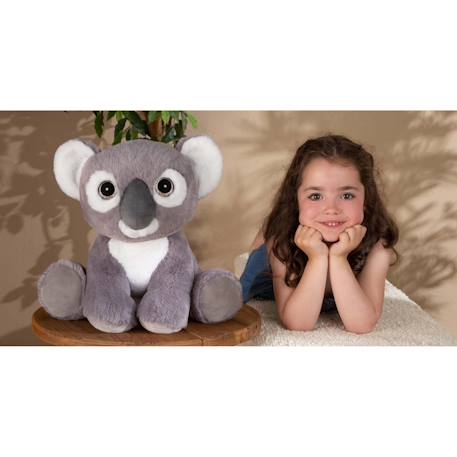 Peluche - peluche puppy eyes pets - koala gris et blanc - 40 cm Gris 5 - vertbaudet enfant 