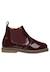 Boots en cuir verni avec fermeture éclair arthur Bordeaux-+Noir-+Noir ivoire- 1 - vertbaudet enfant 