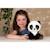 Peluche - peluche puppy eyes pets nature panda - 22 cm Noir 3 - vertbaudet enfant 
