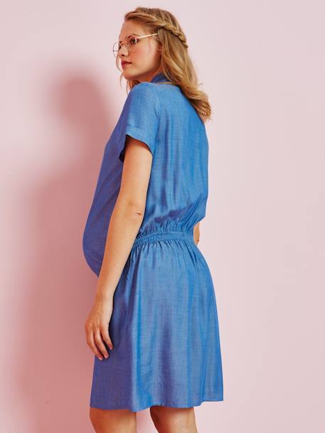 Robe chemise de grossesse Bleu clair 2 - vertbaudet enfant 