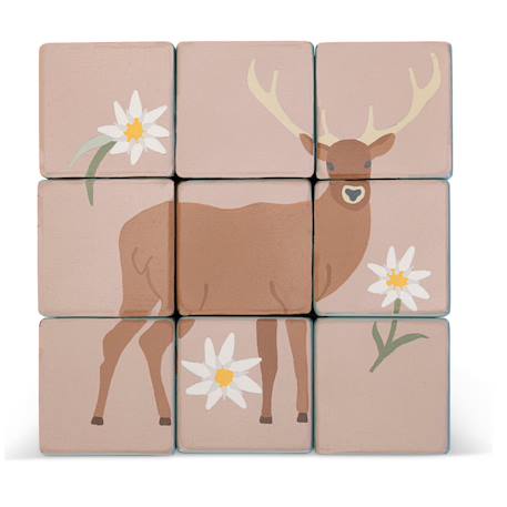 Chariot avec puzzle de cubes animaux Beige 4 - vertbaudet enfant 