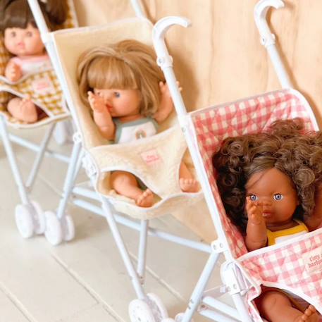 Poussette pour poupée sherpa Blanc, écru 5 - vertbaudet enfant 