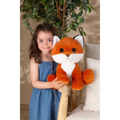 Peluche - peluche puppy eyes pets - renard orange et blanc - 40 cm Orange 3 - vertbaudet enfant 