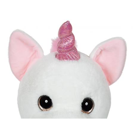 Peluche - peluche 'puppy eyes pets' licorne blanche et rose - 40 cm Rose 5 - vertbaudet enfant 