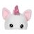 Peluche - peluche 'puppy eyes pets' licorne blanche et rose - 40 cm Rose 5 - vertbaudet enfant 