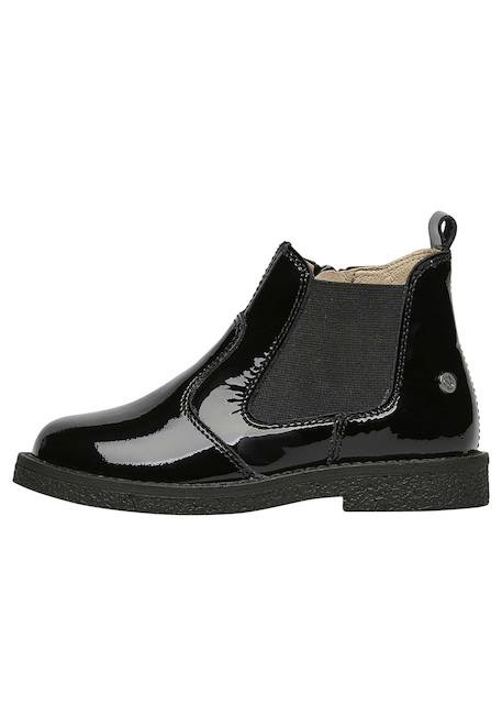Boots en cuir verni avec fermeture éclair arthur Bordeaux-+Noir-+Noir ivoire- 8 - vertbaudet enfant 
