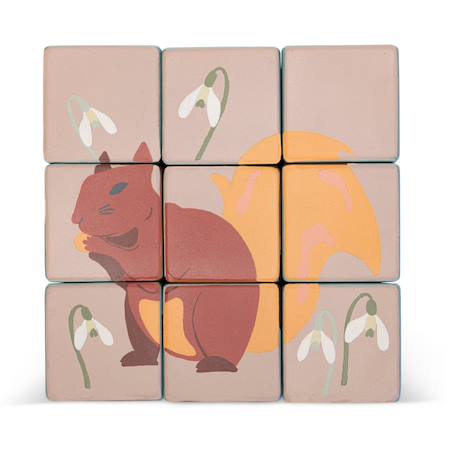 Chariot avec puzzle de cubes animaux Beige 5 - vertbaudet enfant 