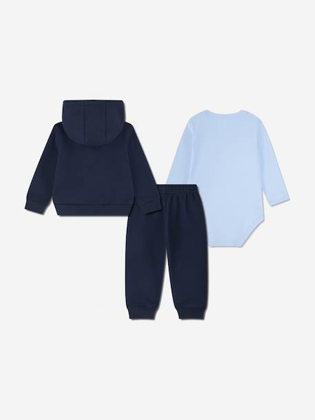 Ensemble 3 pièces body gilet à capuche et bas Bleu foncé 2 - vertbaudet enfant 