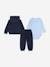 Ensemble 3 pièces body gilet à capuche et bas Bleu foncé 2 - vertbaudet enfant 
