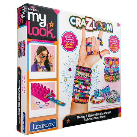 Kit de bracelet élastiques à tisser rock 'n' roll Multicolore 1 - vertbaudet enfant 