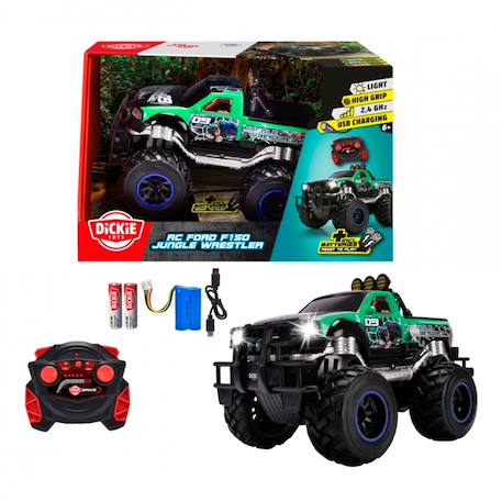 Véhicule radio-commandé 16cm  jungle wrestler ford f150 Vert 1 - vertbaudet enfant 
