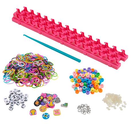 Kit de bracelet élastiques à tisser rock 'n' roll Multicolore 2 - vertbaudet enfant 