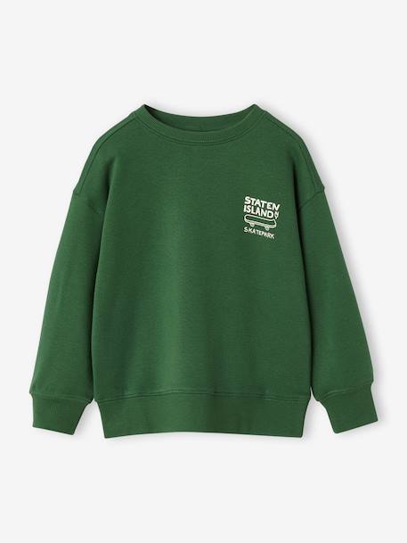 Sweat couleur motif poitrine Basics garçon grenadine+pistache+vert 7 - vertbaudet enfant 