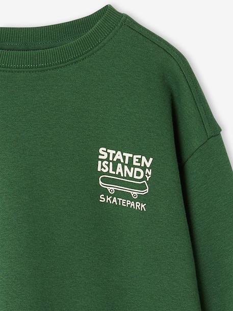 Sweat couleur motif poitrine Basics garçon grenadine+pistache+vert 9 - vertbaudet enfant 