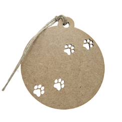 Linge de maison et décoration-Décoration-Boule de noël chien personnalisable en bois