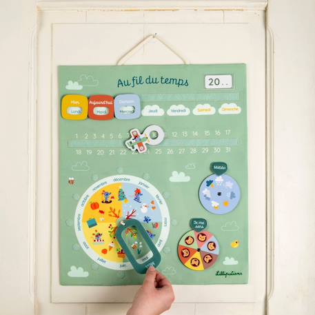 Calendrier ludique Au fil du temps Vert, jaune, bleu 4 - vertbaudet enfant 