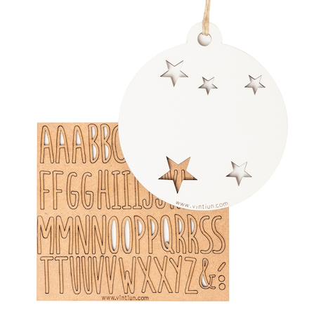 Boule de noël personnalisable en bois Blanc 2 - vertbaudet enfant 