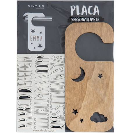 Accroche-porte personnalisable nuit Beige 4 - vertbaudet enfant 