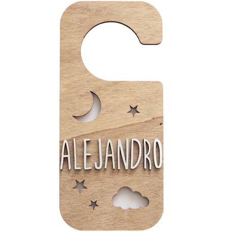 Accroche-porte personnalisable nuit Beige 1 - vertbaudet enfant 