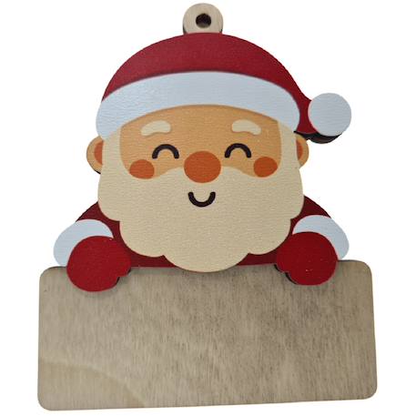 Père noël personnalisable en bois Rouge 3 - vertbaudet enfant 