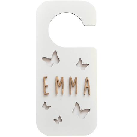 Accroche-porte personnalisable papillons Beige+Blanc 4 - vertbaudet enfant 