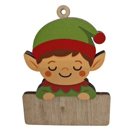 Lutin de noël personnalisable en bois Vert 2 - vertbaudet enfant 