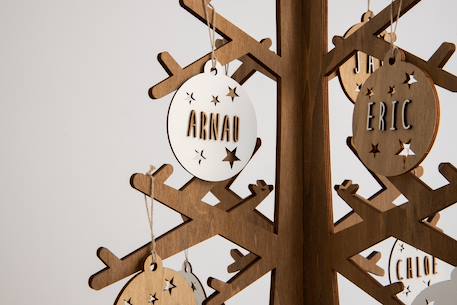 Boule de noël personnalisable en bois Beige 5 - vertbaudet enfant 