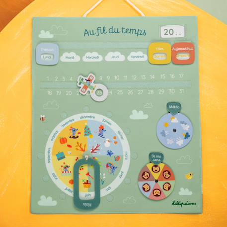 Calendrier ludique Au fil du temps Vert, jaune, bleu 3 - vertbaudet enfant 