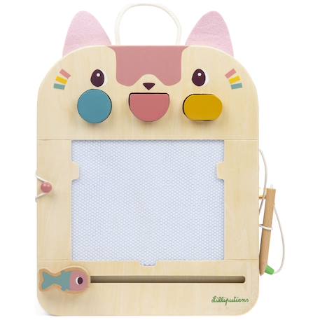 Ardoise magique Jeanne Beige, rose, jaune 2 - vertbaudet enfant 