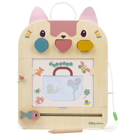 Ardoise magique Jeanne Beige, rose, jaune 3 - vertbaudet enfant 