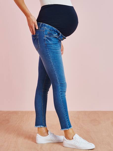 Jean de grossesse skinny effiloché Denim bleached 7 - vertbaudet enfant 
