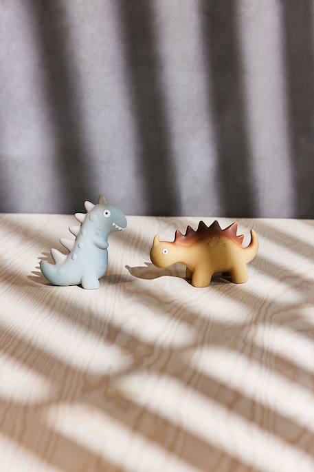 Anneau dentition Dinosaure mini Rose+Vert 6 - vertbaudet enfant 