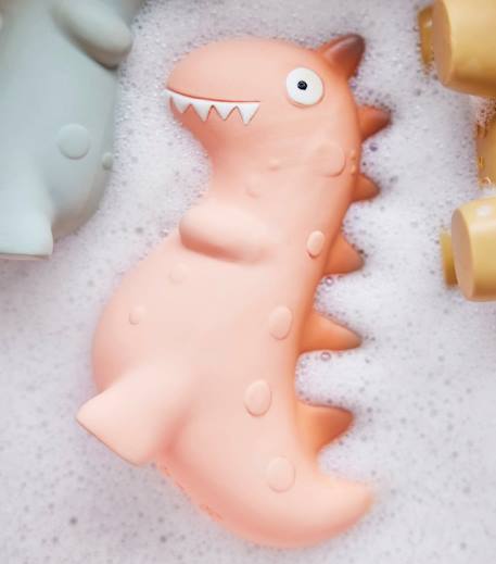 Anneau dentition Dinosaure mini Rose+Vert 3 - vertbaudet enfant 