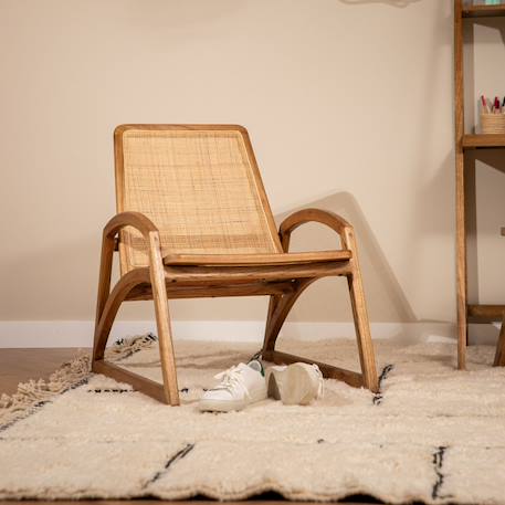 Fauteuil bois et cannage- rinca Miel 1 - vertbaudet enfant 