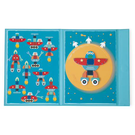 Mon Livre Magnétique de l’Espace – Crée et assemble tes vaisseaux spatiaux Multicolor 1 - vertbaudet enfant 